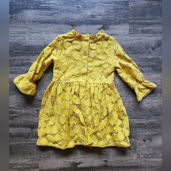 Oshkosh Mustard Yellow Fall Leaf Dress - Picture 3 of 4